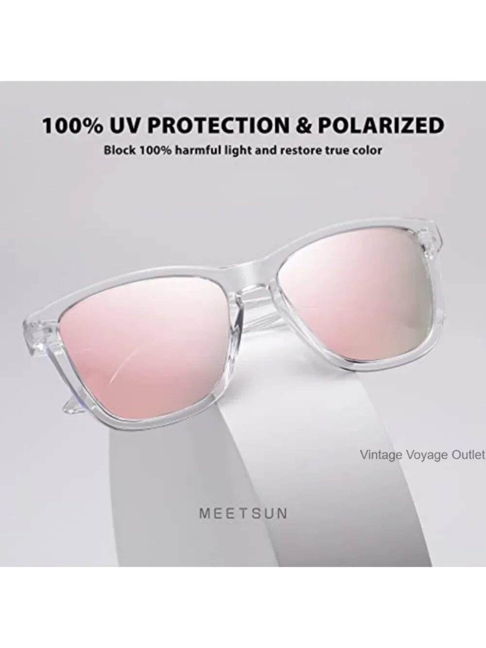 Polarized Sunglasses for Women Men Retro Square Shades UV400 Driving Sun